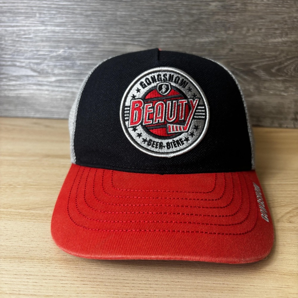 Gongshow Hat Cap Snap Back Trucker Mesh Patch‎ Beauty Cheers Hockey Mens